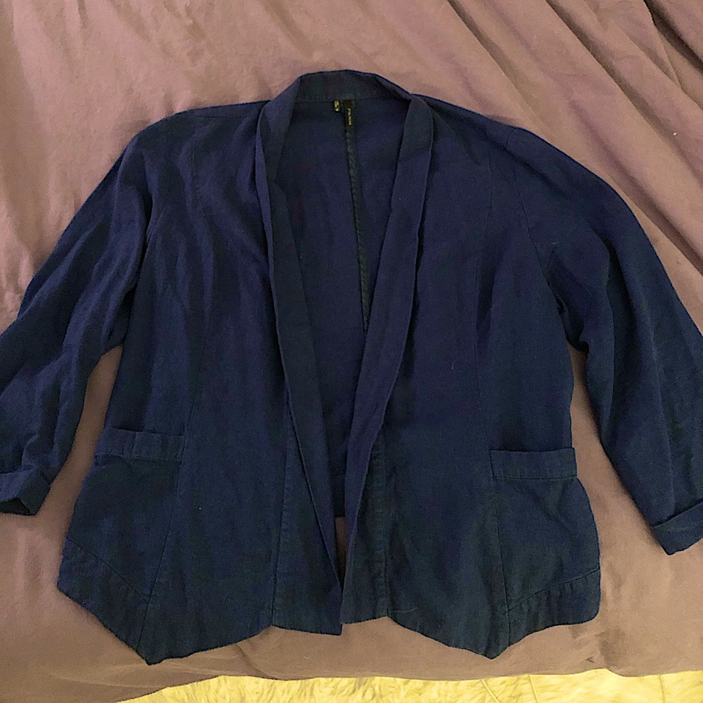 Maurice’s womens Navy linen blazer size XL